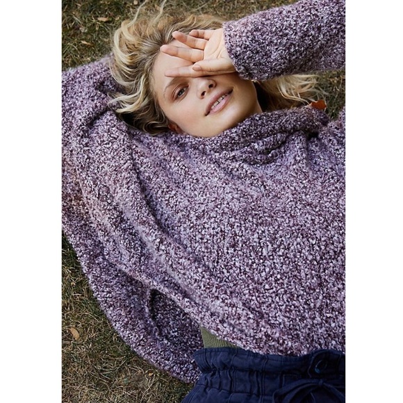 Free People Sweaters - Free People BFF Cowl Neck Sweater Grape Hyancith M